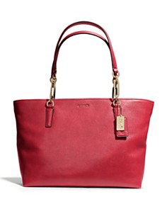 2013 秋冬 COACH 26769 MADISON EAST/WEST TOTE IN LEATHER皮革 側肩包