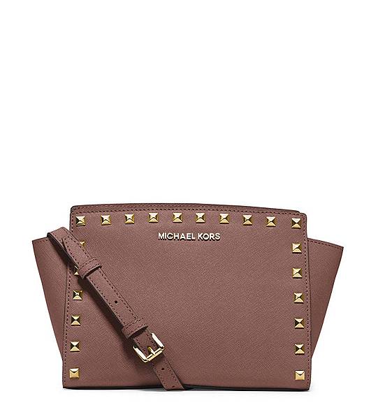 Michael Kors MK Selma Stud Medium Messenger(Dusty Rose)