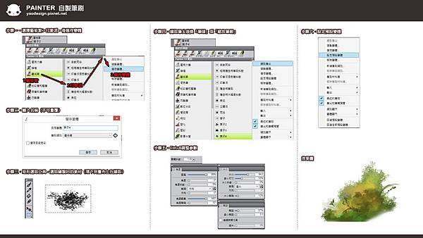 PAINTER自製筆刷-草