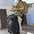 Airborne Soldier With Paratrooper Folding BIke