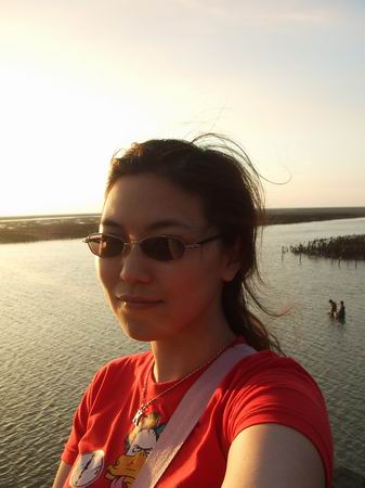 夕陽的光線很美