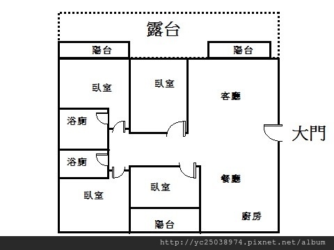 原美館綠帶美景露臺四房雙車 格局圖