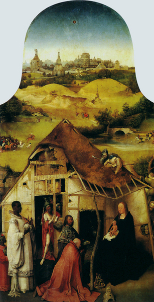 Hieronymus Bosch - Adoration of the Magi 賢士來朝（1510, 三聯畫中幅）