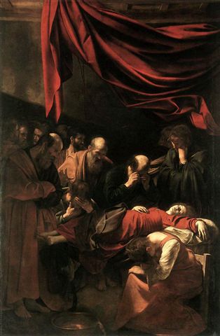 caravaggio-聖母之死部分﹝The Death of the Virgin ﹞