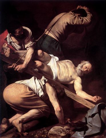 caravaggio-聖彼得被釘上十字架﹝The Crucifixion of St. Peter﹞