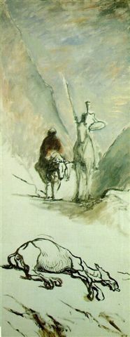 Daumier-Don Quixote and the Dead Mule 1867