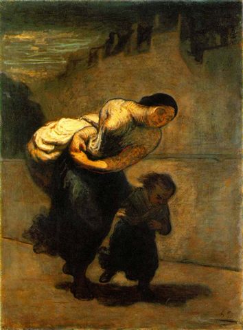 Daumier-The Burden (The Laundress)1850-53