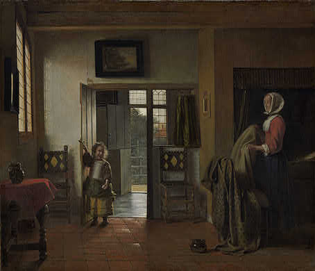 Pieter de Hooch--The Bedroom 1658-1660