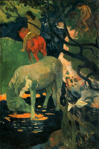 gauguin-白馬﹝The White Horse﹞