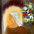 redon_Profile and Flowers 1912