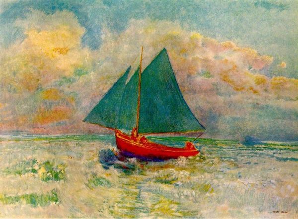 red-Red Boat with Blue Sail 1906-07