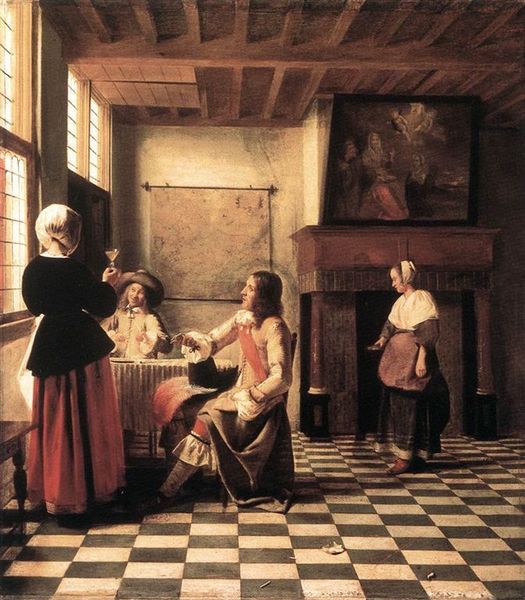 A Woman Drinking with Two Men c.1658