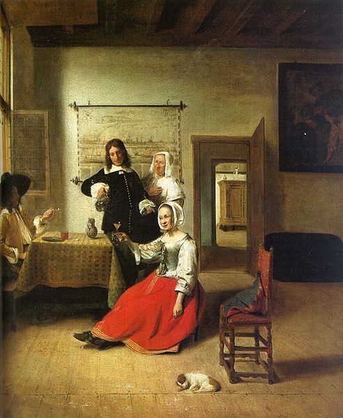 Woman Drinking with Soldiers, 1658