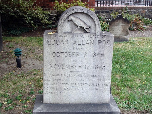 Tombstone at Poe’s Original Burial Site