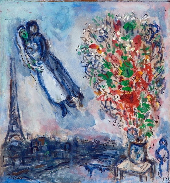 Marc Chagall - Les Maries Dans Le Ciel de Paris