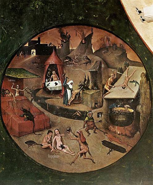 Bosch Hieronymus - The Seven Deadly Sins and the Four Last Things（局部）