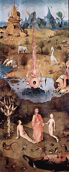 Hieronymus Bosch - The Garden of Earthly Delights（1500-1510, 左幅「天堂」局部）