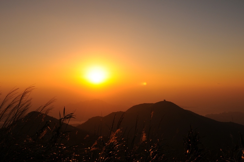 大屯山4度C的日落 