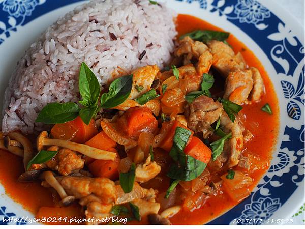 Butter chicken with rice