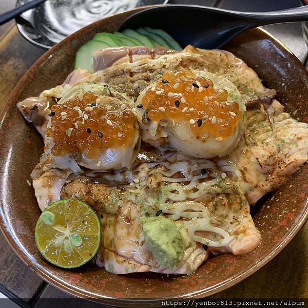 鮨阜炙燒鮭魚親子丼