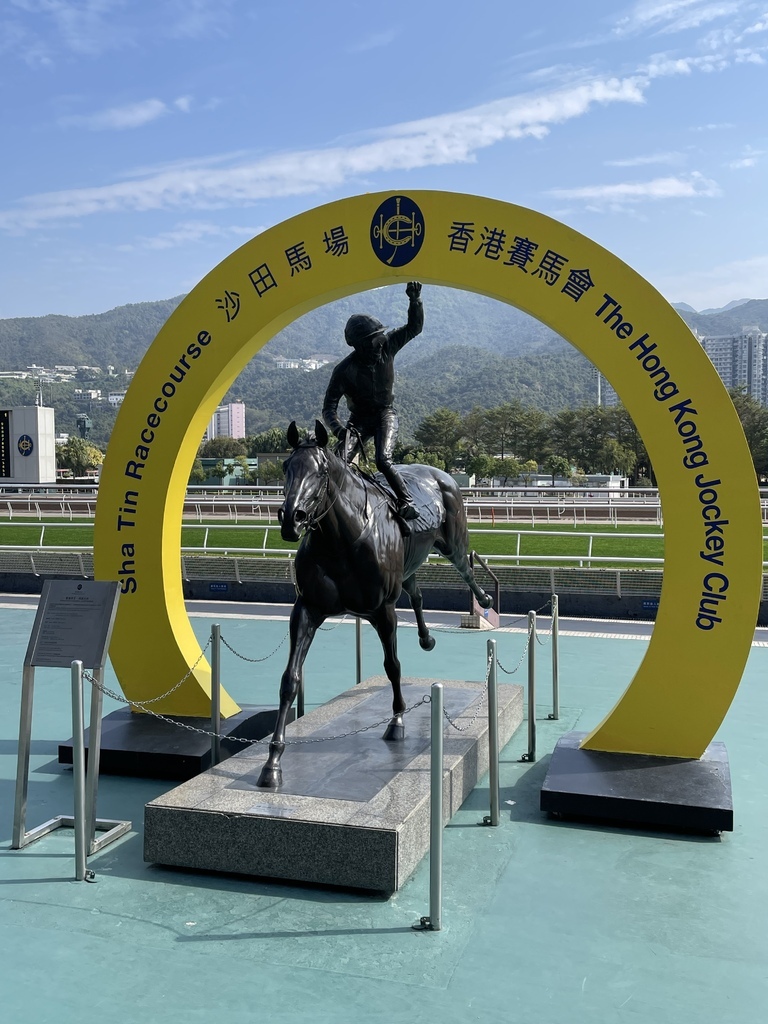 沙田馬場賽馬雕像.JPG