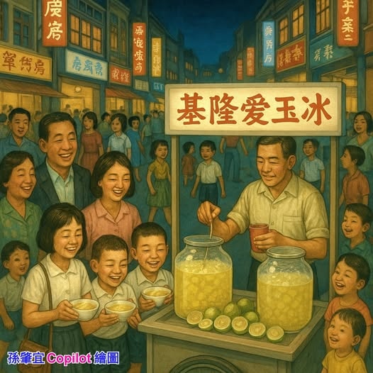 民國55年在基隆第一次喝愛玉冰