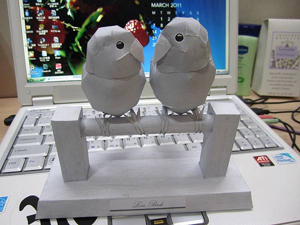 紙模型-愛情鳥