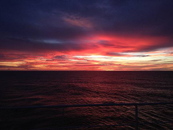 印度洋進麻六甲海峽的夕陽
