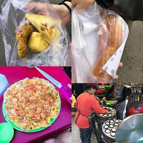 煎餅之類的東西,感覺有點像PIZZA,但是是更薄脆的感覺