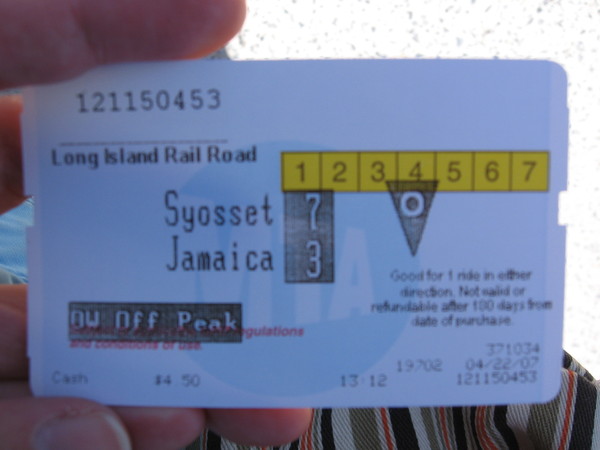 LIRR ticket