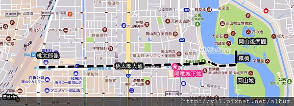 日本岡山市地圖