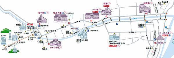 城崎溫泉地圖 城崎溫泉地圖