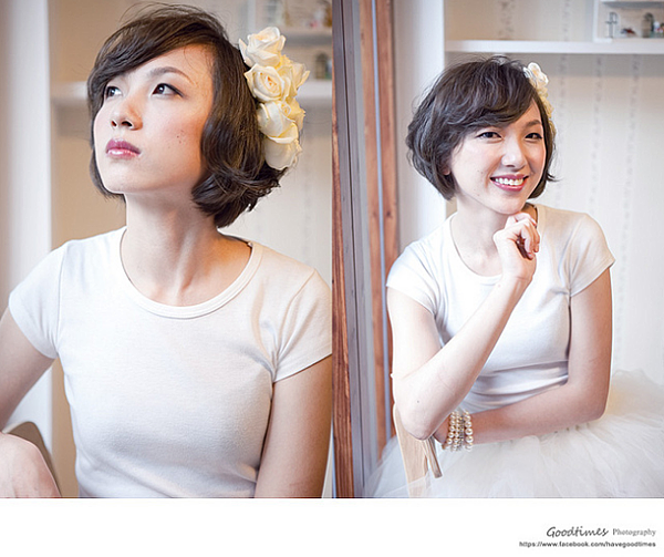 bridal hair and make up by Lily Tso 左永立 整體造型 新娘秘書 自助婚紗 短髮造型