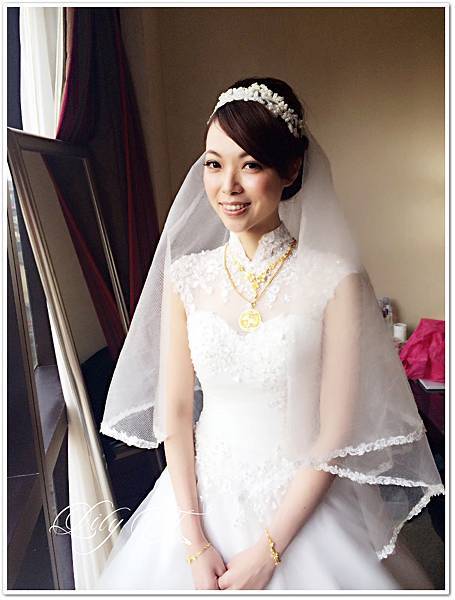北部新娘秘書Lily左永立 新娘典雅白紗蕾絲造型 韓風新娘造型