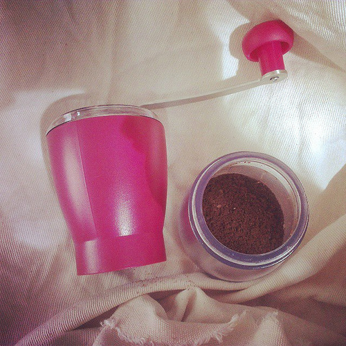 新買的手搖磨豆機 #coffee