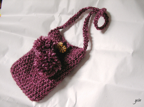 knit。mobile bag。