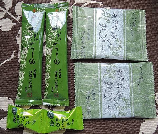 抹茶糖果、餅乾