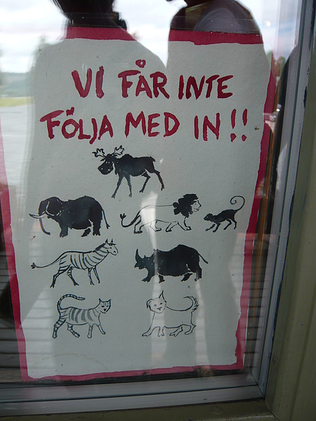 手工藝品店不歡迎下列動物進入XD