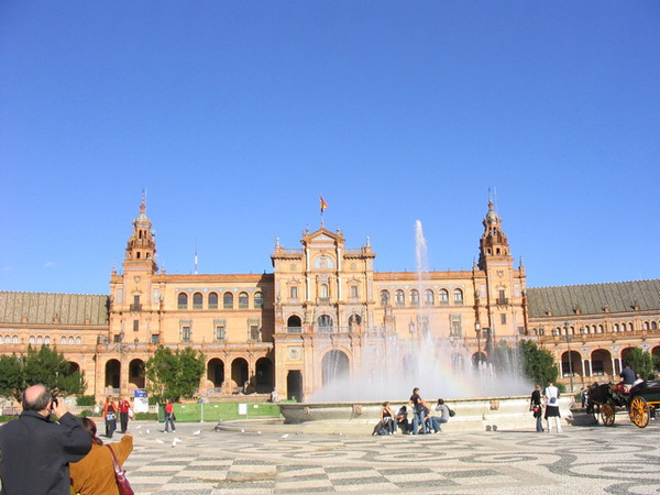 Sevilla的西班牙大廣場---中