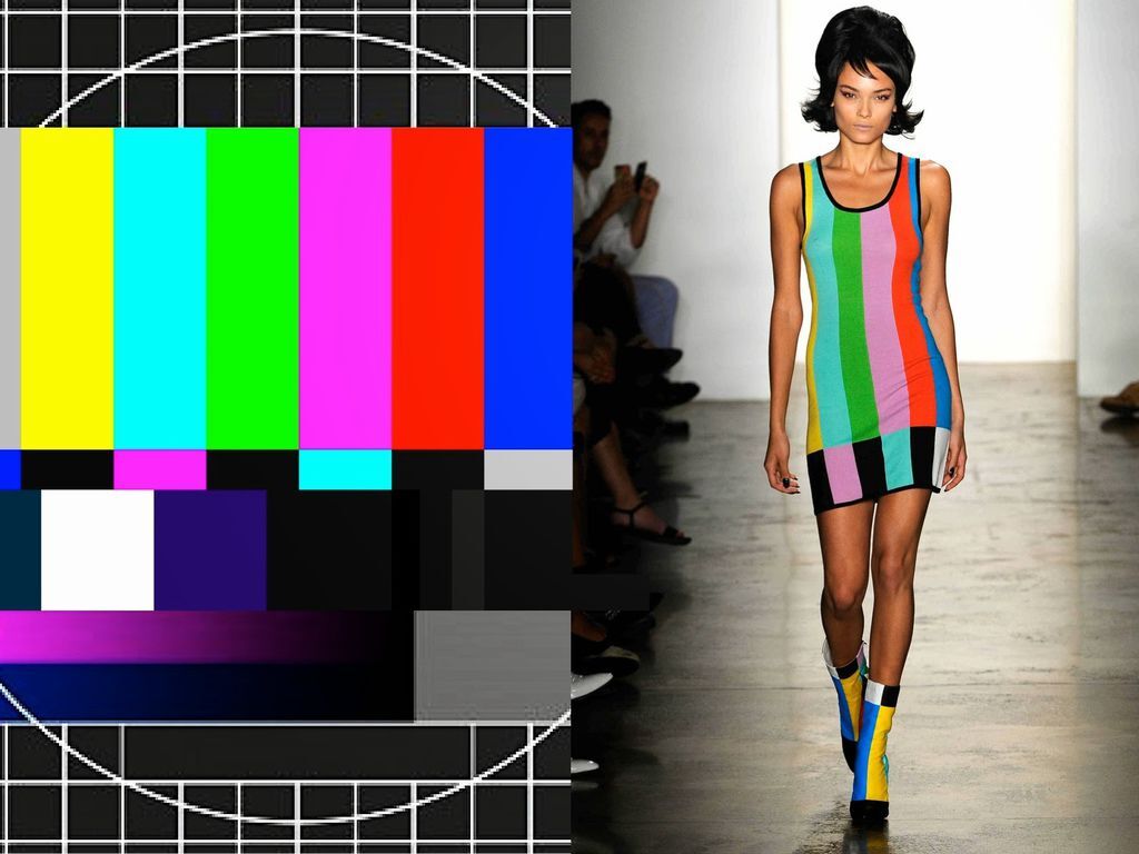 INSPIRATION a TV test screen for color settings… Jeremy Scott SS--2014