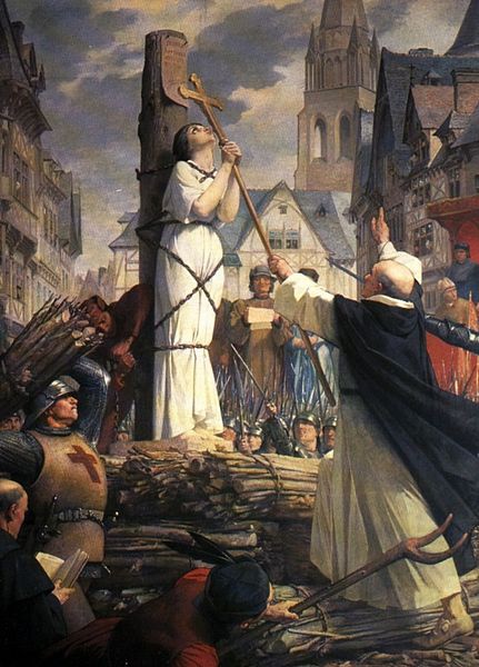 Jules-Eugène Lenepveu所繪聖女貞德受難圖。