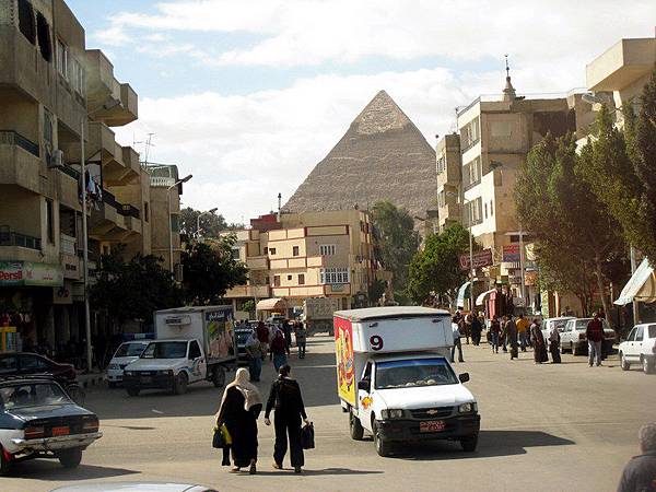 Khafre Pyramid in the city