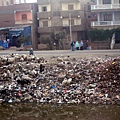 Dirty Nile at Cairo suburb