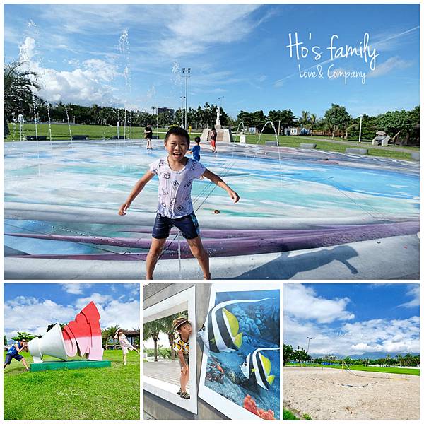 [花蓮景點]彩繪創意公園好吸睛！玩水玩沙一次滿足～太平洋海景公園（北濱朝日沙灘公園）｜3D海洋彩繪、沙灘排球場、極限運動場，免費親子景點