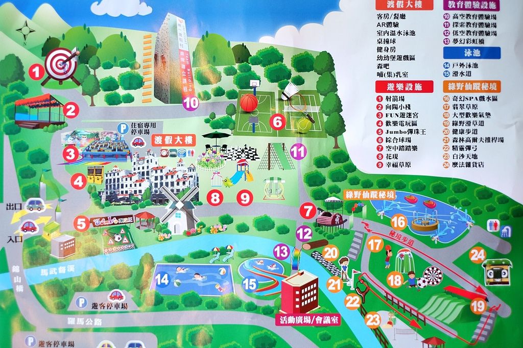 新竹親子飯店 統一渡假村馬武督渡假會議中心 全包式親子住宿 大彈珠台 滑草射箭 巨型迷宮 滑水道泳池 搗麻糬 遊戲室 23種設施一票玩到底