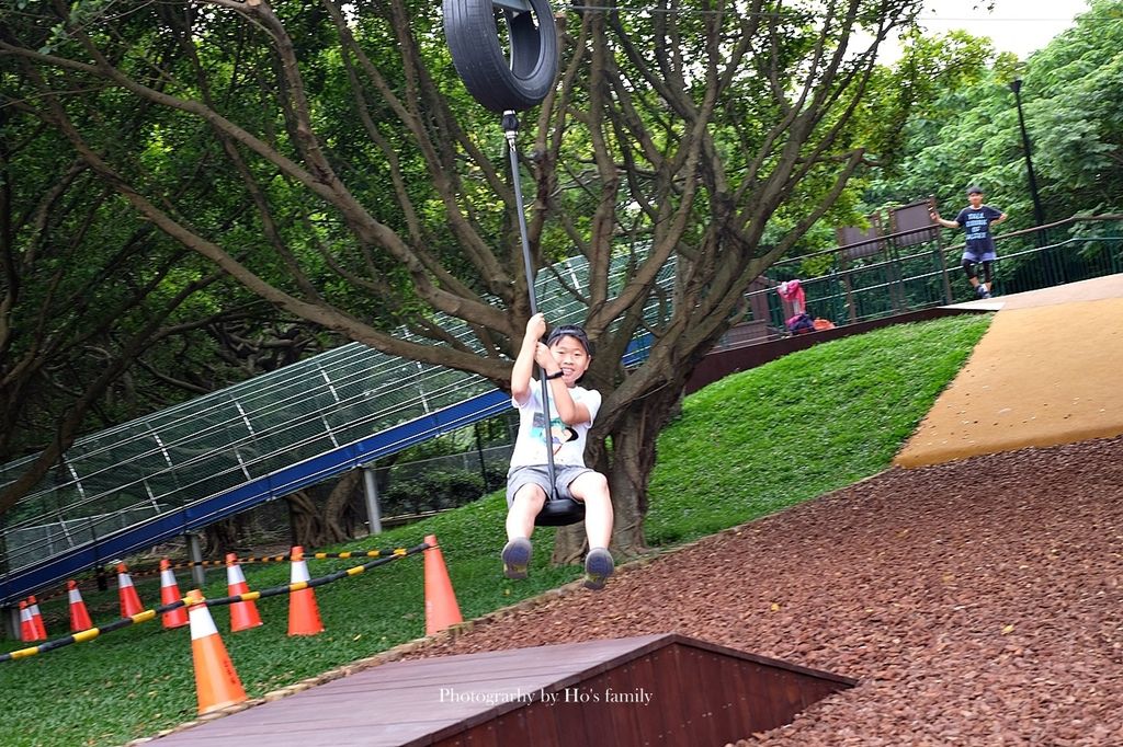 【桃園大溪親子景點】大溪埔頂公園～森林遊戲場滾輪溜滑梯免費玩！高空溜索、樹屋，5大遊戲區野餐玩樂13.JPG