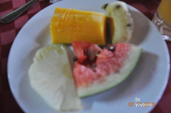 DSC_0011飯店提供早餐水果.JPG