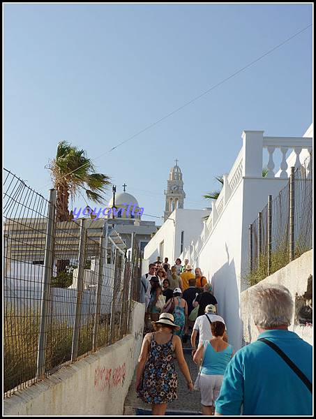 希臘 聖托里尼島 費拉 驢子大道 Fira, Santorini， Greece 