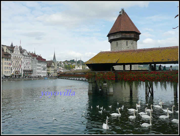 瑞士 琉森 卡貝爾木橋 Luzern, Swissland