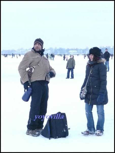 德國 漢堡 結冰的阿爾斯特湖 Alster Lake in Winter, Hamburg, Germany